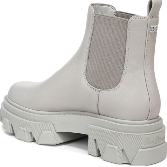Sam Edelman Daelyn Lug Sole Chelsea Boot waterproof! Grey Leather size 8 - Picture 6 of 12